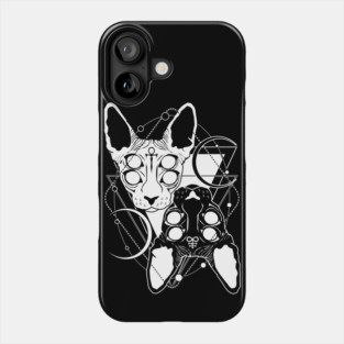 Twin sphynx cat Phone Case