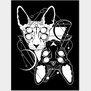 Twin sphynx cat Posters and Art