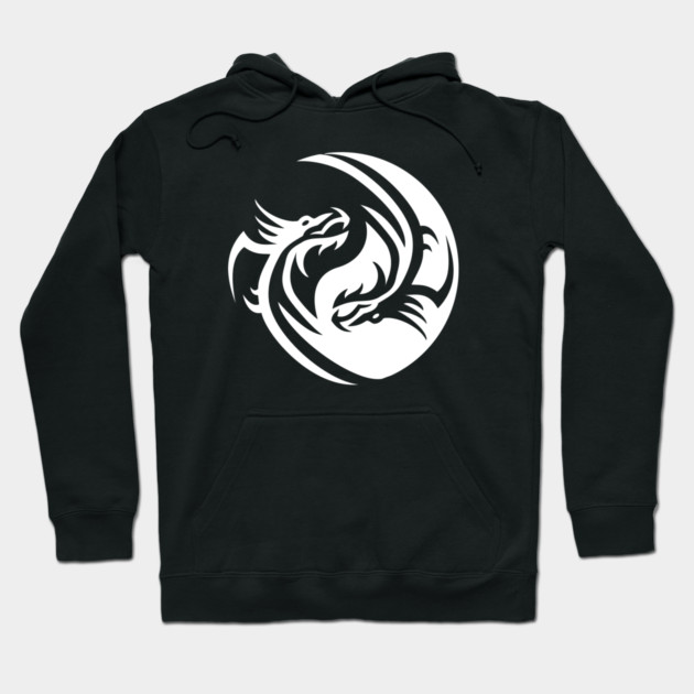 Yin Yang Dragons Symbol Cheeky Witch Hoodie by Cheeky Witch