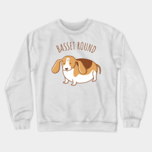 Round Basset Hound Crewneck Sweatshirt