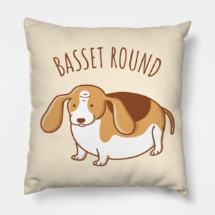 Round Basset Hound Pillow