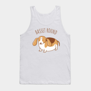 Round Basset Hound Tank Top