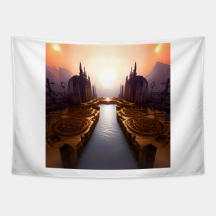 Mandala City Tapestry