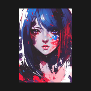 Abstract Anime Girl T-Shirt
