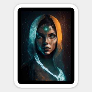 Holographic Girl Sticker