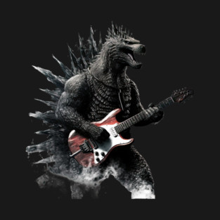 Kaiju playing guitar T-Shirt
