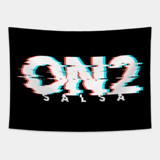 On2 Salsa Glitch Effect Tapestry