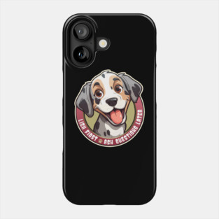 Funny Lick First, Ask Questions Later Catahoula Leopard Dog Design Phone Case
