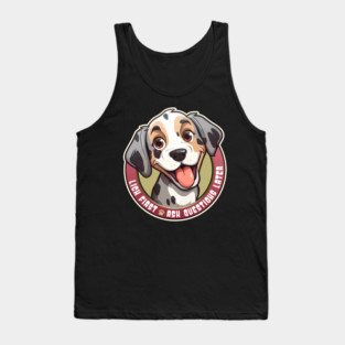 Funny Lick First, Ask Questions Later Catahoula Leopard Dog Design Tank Top