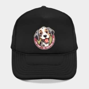 Funny Lick First, Ask Questions Later Catahoula Leopard Dog Design Hat