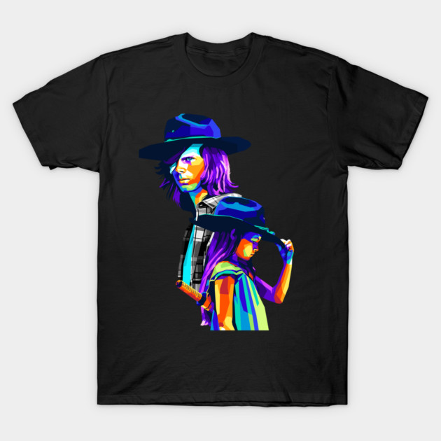 Carl Judith Grimes WPAP Pop Art Colourful Carl Grimes T