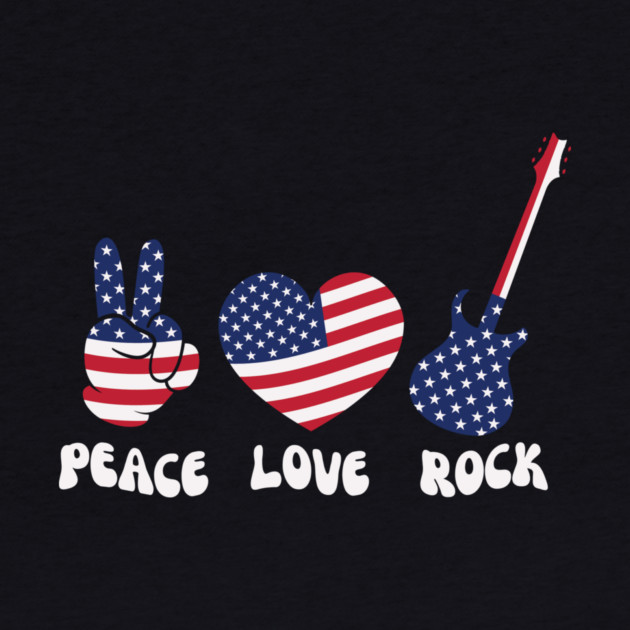 Peace Love Rock USA 4th Of July by The WYLD Tribe