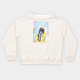 Bandana Girl Arm On Head Kids Hoodie