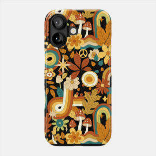 Retro Floral Peace Pattern Phone Case