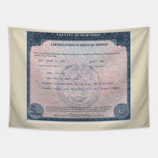 Birth Certificate of Hip Hop Tapestry