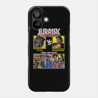 Jurassic Park Fighter - T.Rex vs Ian Malcolm Phone Case