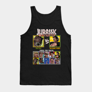 Jurassic Park Fighter - T.Rex vs Ian Malcolm Tank Top