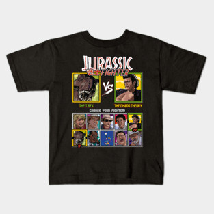 Jurassic Park Fighter - T.Rex vs Ian Malcolm Kids T-Shirt