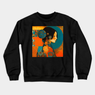 Asian Abstract Crewneck Sweatshirt