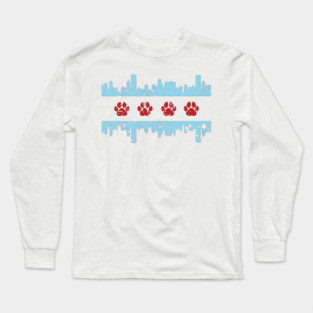 ChiPAWgo Flag - Distressed Long Sleeve T-Shirt