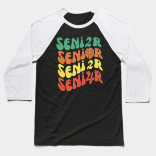 Retro Groovy Senior 2024 Baseball T-Shirt