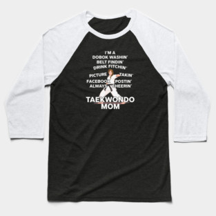 Awesome Taekwondo Mom Athletic Mother Martial Artist Gift Baseball T-Shirt
