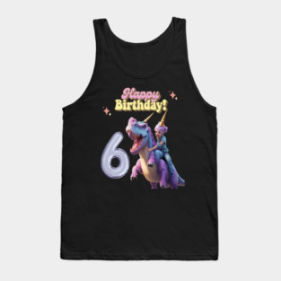 Happy Birthday , 6th birthday unicorn Tank Top
