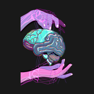 Handle With Care - Brain T-Shirt