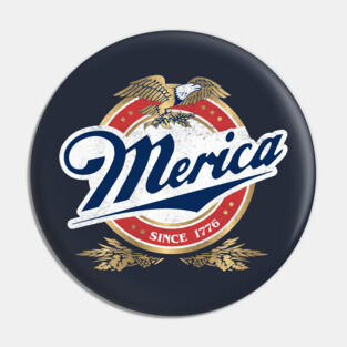 Merica Fourth Of July Pin