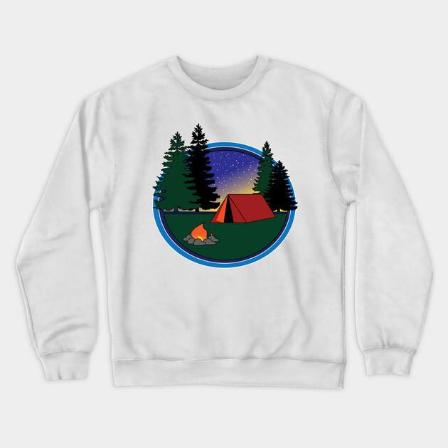 Camping Crewneck Sweatshirt by DickinsonDesign