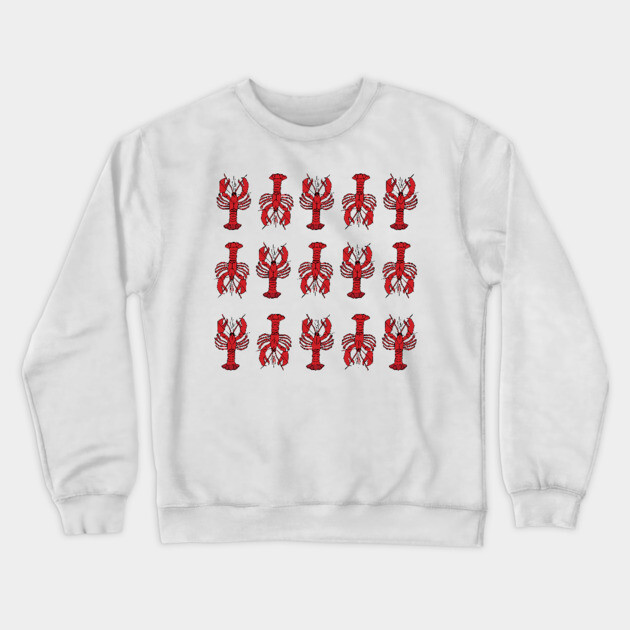 Red Lobsters Crewneck Sweatshirt by DickinsonDesign
