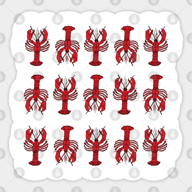 Red Lobsters Sticker by DickinsonDesign