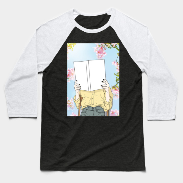 Girl Reading Baseball T-Shirt by The WYLD Tribe