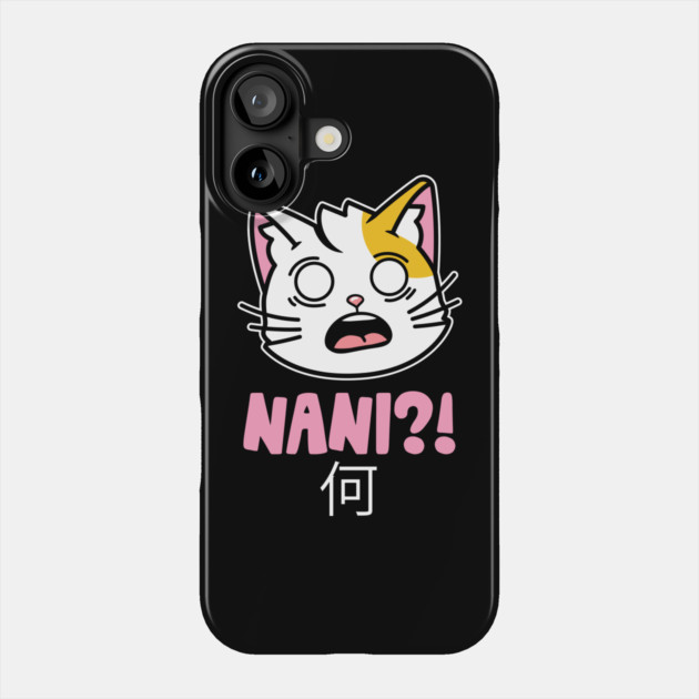 Nani What Japanese Cat Phone Case by The WYLD Tribe
