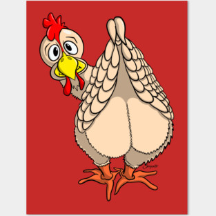 Funny Chicken Shirt ScottyGaaDo's CHICKEN BUTT Posters and Art