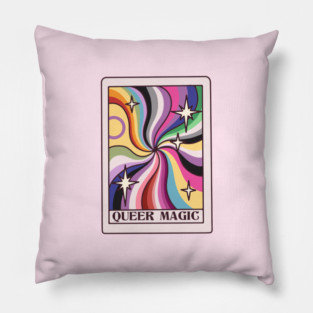Queer Magic tarot card Pillow