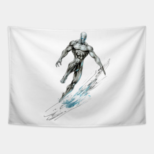 MINIMAL SILVER SURFER Tapestry