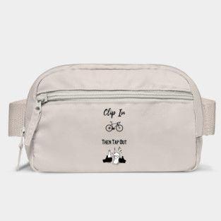 Clip In, Then Tap Out Cycling Design Bag