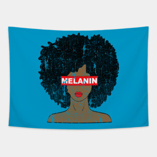 Melanin Afro Woman Tapestry