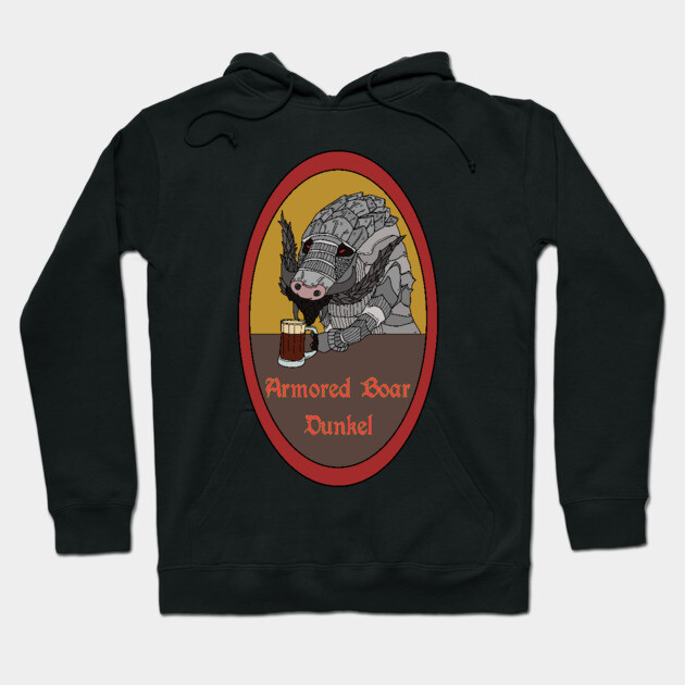 Dark Souls - Armored Boar Dunkel Hoodie by DigitalCleo