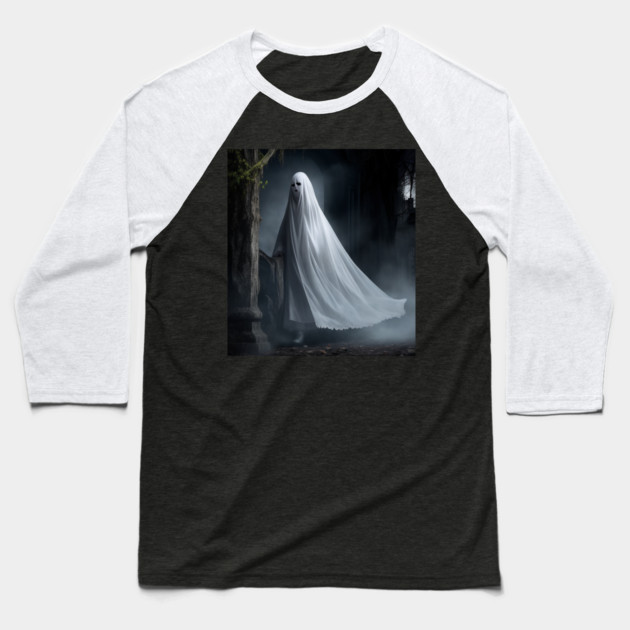 ghost lover Baseball T-Shirt by Pixel Threads 