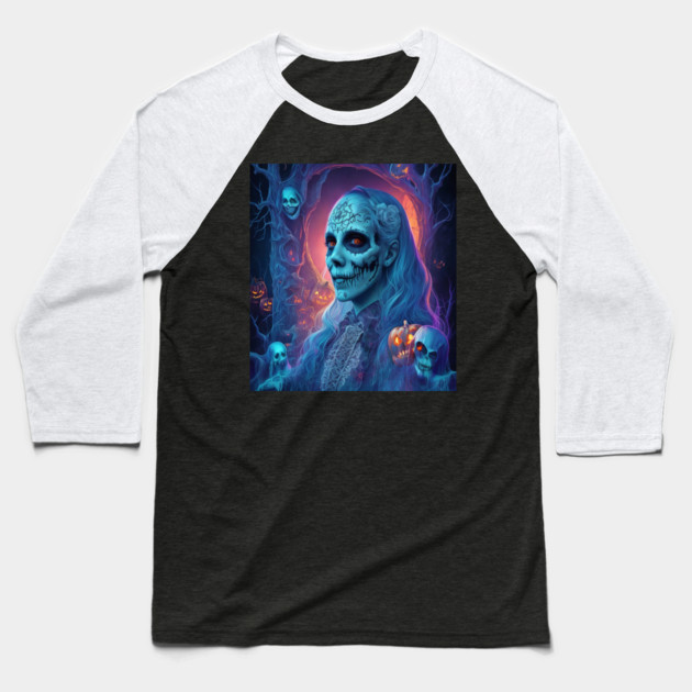 Ghost Lover Baseball T-Shirt by Pixel Threads 