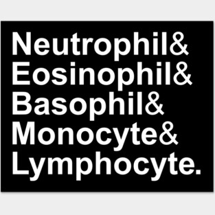5 Types of White Blood Cells Posters and Art