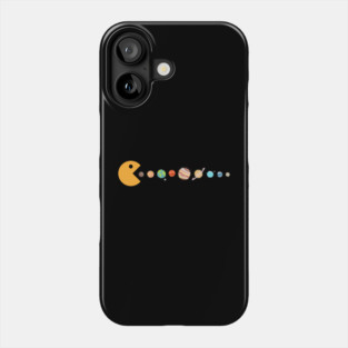 Pacman swallowing planets Phone Case