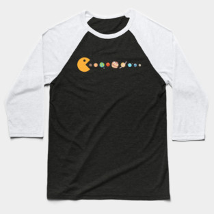 Pacman swallowing planets Baseball T-Shirt