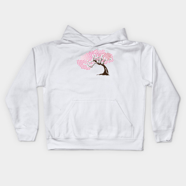 Cherry Blossom Tree Kids Hoodie by DickinsonDesign