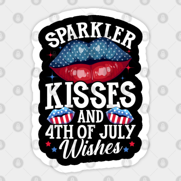 Sparkler Kisses and 4th of July Wishes for Independence Day Sticker by creative