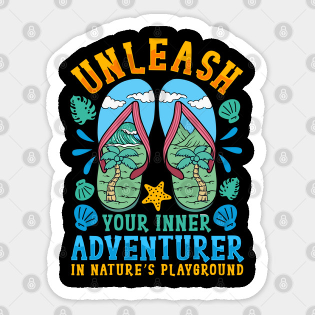 Unleash your inner Adventurer in Nature’s Playground Sticker by creative