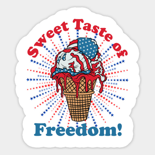 Patriotic Ice Cream Cone American Flag Independence Day Magnet by creative