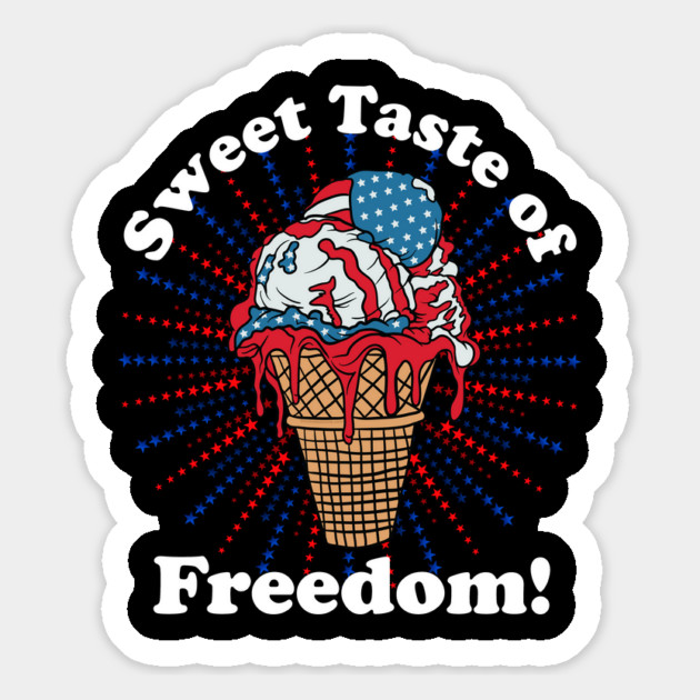 Patriotic Ice Cream Cone American Flag Independence Day Magnet by creative